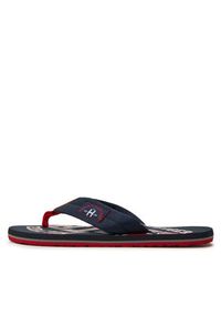 TOMMY HILFIGER - Tommy Hilfiger Japonki Essential Th Beach Sandal FM0FM01369 Granatowy. Kolor: niebieski. Materiał: materiał #5