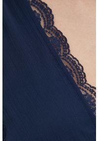 Vila sukienka kolor granatowy maxi rozkloszowana. Kolor: niebieski. Materiał: tkanina, koronka. Wzór: gładki. Długość: maxi #5