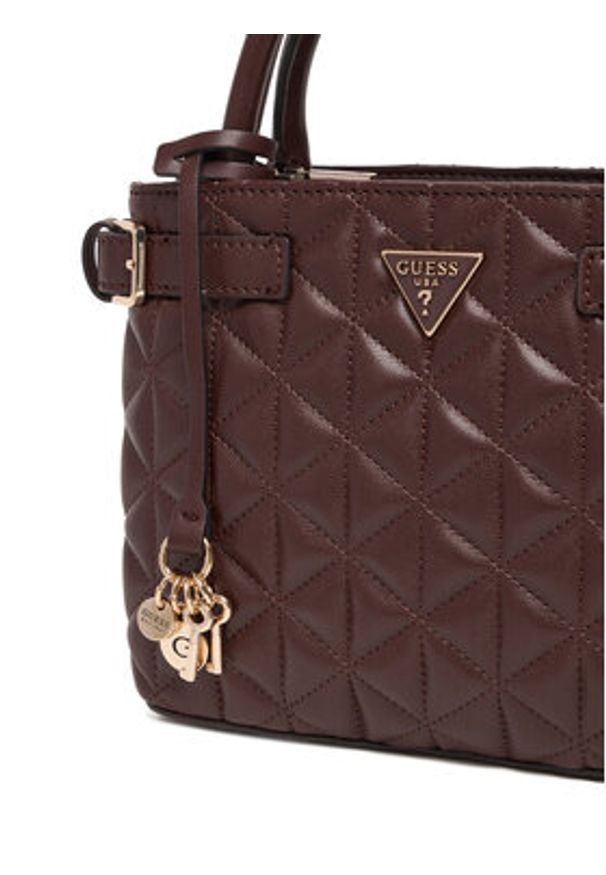 Guess Torebka Paisleigh HWQG98 83050 Brązowy. Kolor: brązowy. Materiał: skórzane