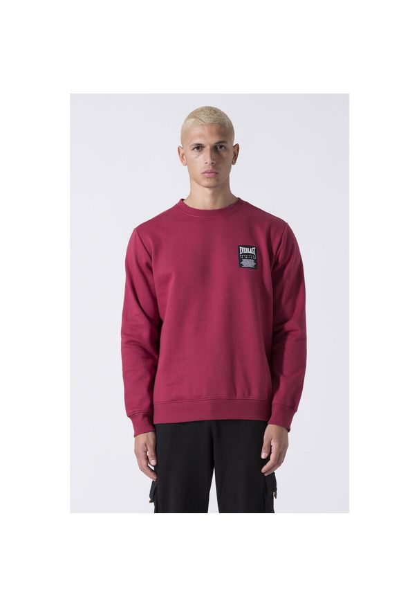 EVERLAST - Girocollo Felpa. Kolor: czerwony. Sport: fitness