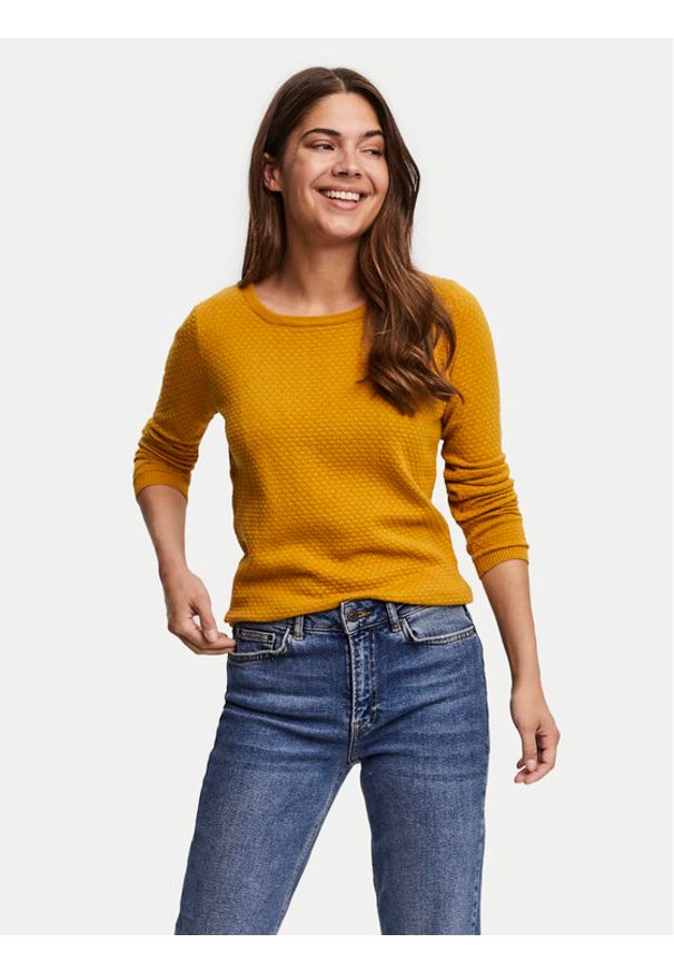 Vero Moda Sweter Care 10136644 Pomarańczowy Regular Fit. Kolor: pomarańczowy. Materiał: bawełna