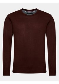 Brave Soul Sweter MK-279PARSEC7 Bordowy Regular Fit. Kolor: czerwony. Materiał: wiskoza #1