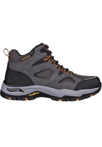 skechers - Buty trekkingowe męskie Skechers Arch Fit Dawson Millard. Wysokość cholewki: za kostkę. Zapięcie: sznurówki. Kolor: szary. Materiał: materiał, syntetyk. Szerokość cholewki: normalna