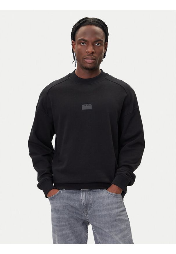 Hugo - HUGO Bluza Delastcrew 50546672 Czarny Relaxed Fit. Kolor: czarny. Materiał: bawełna