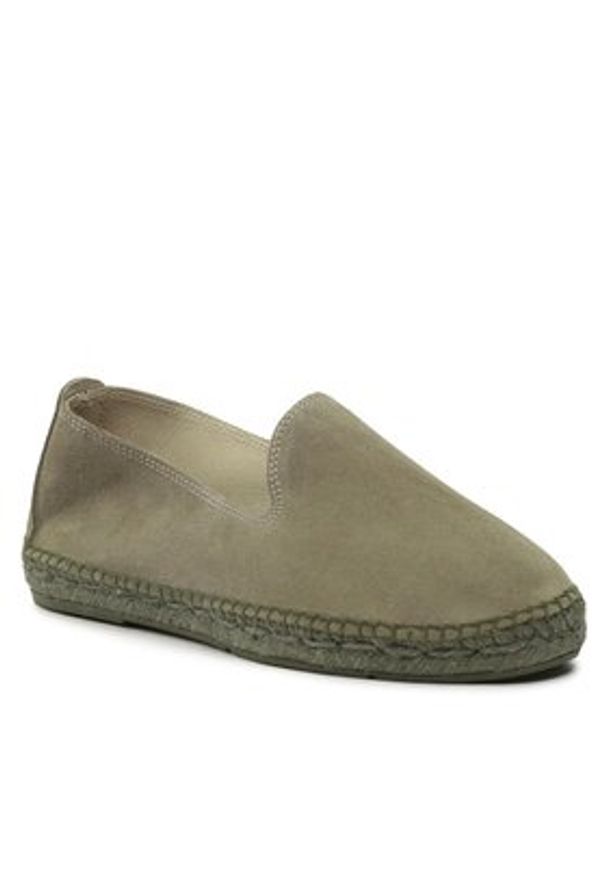 Manebi Espadryle Flat Espadrilles R 4.7 C0 Khaki. Kolor: brązowy. Materiał: zamsz, skóra