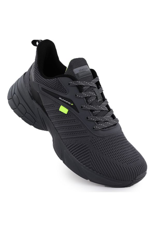 Półbuty sportowe męskie szare Atletico VB17566. Okazja: na co dzień. Kolor: szary. Materiał: tkanina. Sport: turystyka piesza