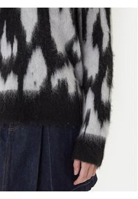 Calvin Klein Sweter Brushed Hairy LV044D343G Czarny Regular Fit. Kolor: czarny. Materiał: syntetyk #3