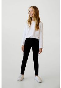 Mango Kids - Jeansy dziecięce Skinny 110-164 cm. Stan: podwyższony. Kolor: szary. Materiał: jeans. Wzór: gładki #7