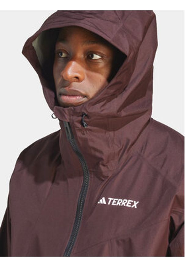 Adidas - adidas Kurtka outdoor Terrex Xperior GORE-TEX Paclite Rain IB4260 Brązowy Regular Fit. Kolor: brązowy. Materiał: syntetyk. Technologia: Gore-Tex. Sport: outdoor