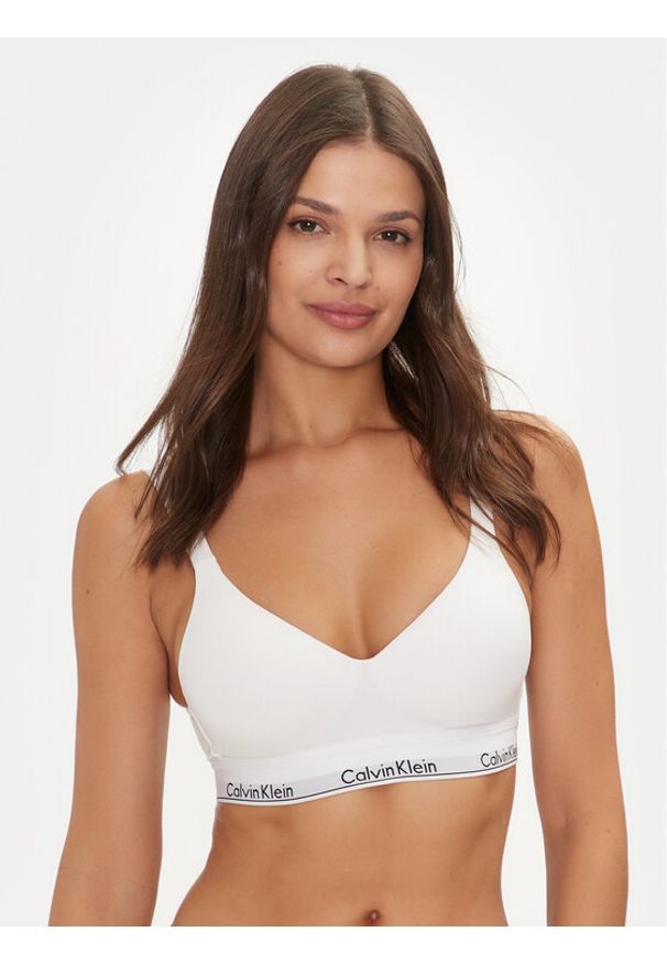 Calvin Klein Underwear Biustonosz top 000QF7900E Biały. Kolor: biały. Materiał: bawełna