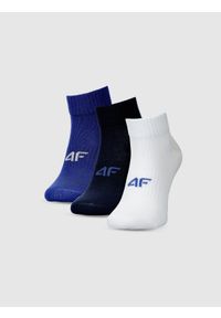4f - 4F Skarpetki casual za kostkę (3-pack) chłopięce - multikolor 32-34. Kolor: wielokolorowy. Materiał: bawełna, włókno, materiał, poliamid, elastan
