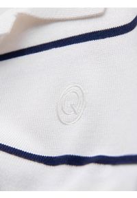 Ombre Clothing - Męski longsleeve polo w poziome paski z wiskozą – biało-granatowy V2 OM-POLS-0146 - XXL. Okazja: do pracy, na co dzień. Typ kołnierza: polo. Kolor: biały. Materiał: wiskoza. Długość rękawa: długi rękaw. Długość: długie. Wzór: paski. Styl: elegancki, casual #6
