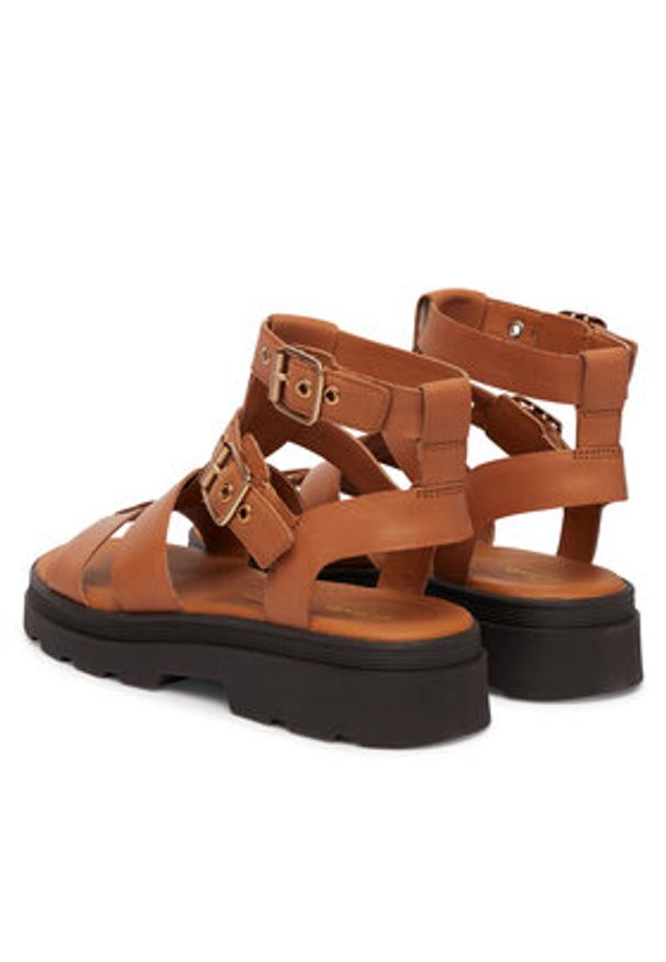 Clarks Sandały Orinoco3 Cove 26186088 Brązowy. Kolor: brązowy. Materiał: skóra