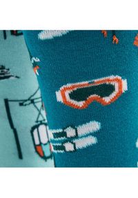 Funny Socks Skarpety wysokie unisex Ski SM1/06 Niebieski. Kolor: niebieski. Materiał: materiał, bawełna