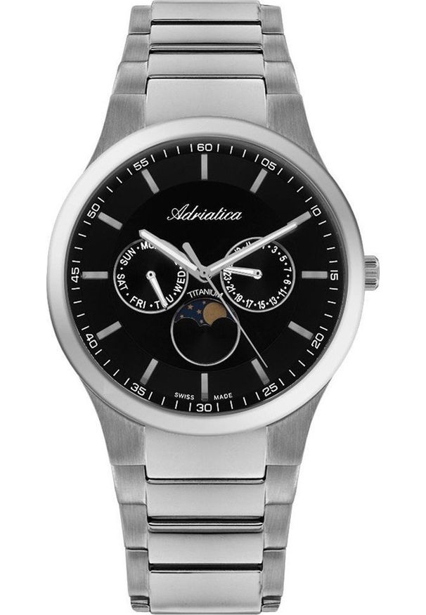 Zegarek Adriatica Zegarek męski Adriatica A1145.4114QF srebrny. Kolor: srebrny
