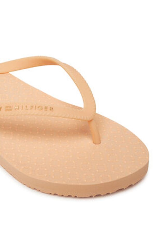 TOMMY HILFIGER - Tommy Hilfiger Japonki Hilfiger Strap Beach Sandal FW0FW08736 Pomarańczowy. Kolor: pomarańczowy. Materiał: materiał