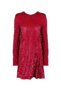 Pinko Sukienka Telsen | 1G16N7 Y7E5 | Telsen | Kobieta | Czerwony. Kolor: czerwony. Materiał: elastan, poliamid. Długość rękawa: długi rękaw. Wzór: aplikacja. Typ sukienki: rozkloszowane, dopasowane. Długość: midi #2