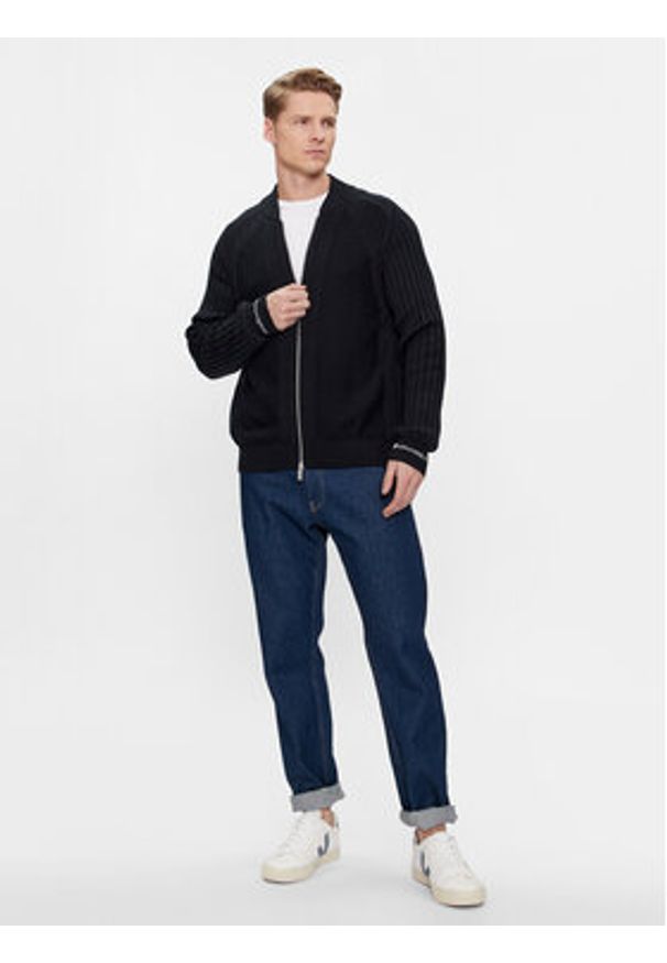 Armani Exchange Kardigan 3DZE6A ZM1LZ 1583 Granatowy Regular Fit. Kolor: niebieski. Materiał: syntetyk