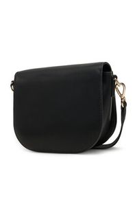 TOMMY HILFIGER - Tommy Hilfiger Torebka Th Logotape Saddle Bag AW0AW17184 Czarny. Kolor: czarny. Materiał: skórzane