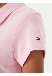 TOMMY HILFIGER - Tommy Hilfiger Polo 1985 Logo WW0WW49259 Różowy jasny Slim Fit. Typ kołnierza: polo. Kolor: różowy. Materiał: bawełna #2