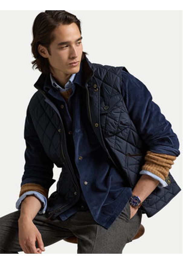 Polo Ralph Lauren Kamizelka 710940375001 Granatowy Regular Fit. Typ kołnierza: polo. Kolor: niebieski. Materiał: syntetyk