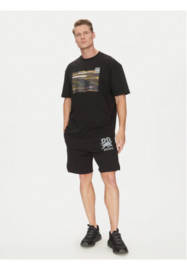 Hugo - HUGO T-Shirt Daveley_RB 50545125 Czarny Regular Fit. Kolor: czarny. Materiał: bawełna