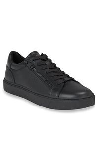 Calvin Klein Sneakersy Low Top Lace Up W/Zip Rubb HM0HM01268 Czarny. Kolor: czarny. Materiał: skóra