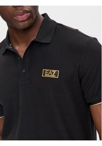 EA7 Emporio Armani Polo 7M000022 AF10342 UC001 Czarny Regular Fit. Typ kołnierza: polo. Kolor: czarny. Materiał: bawełna
