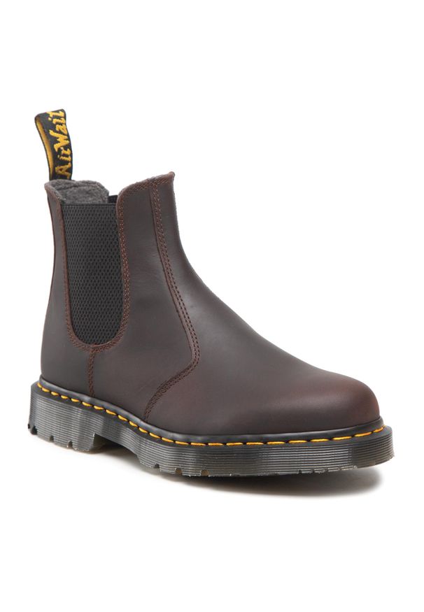 Sztyblety Dr. Martens 2976 24042247 Cocoa. Kolor: brązowy. Materiał: skóra, nubuk