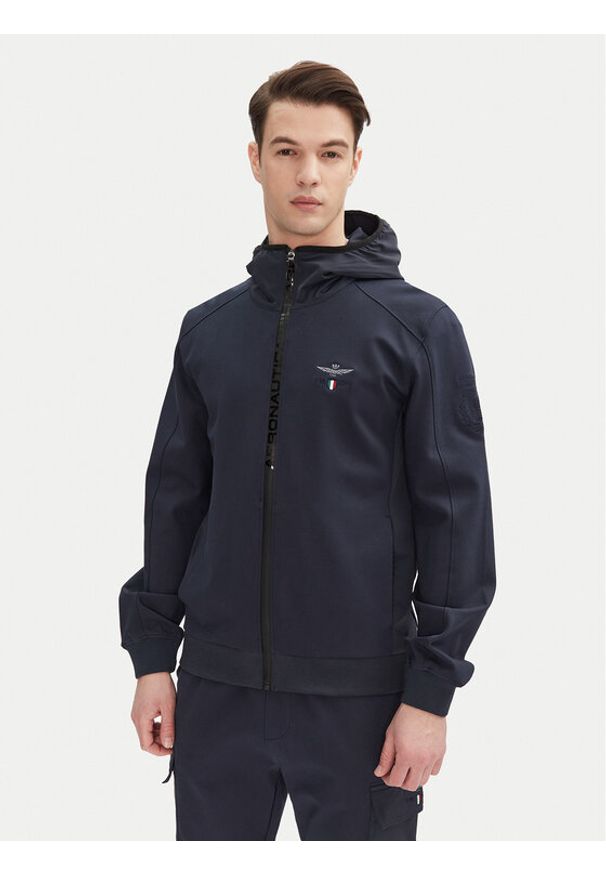 Aeronautica Militare Kurtka przejściowa 251AF497F559 Granatowy Regular Fit. Kolor: niebieski. Materiał: syntetyk, wiskoza