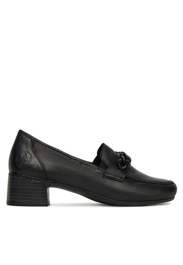 Rieker Loafersy 41660-00 Czarny. Kolor: czarny. Materiał: skóra