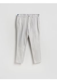 Reserved - Spodnie chino slim fit - jasnoszary. Kolor: szary. Materiał: tkanina, bawełna