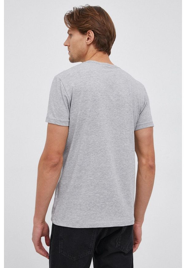 Pepe Jeans T-shirt Original Stretch kolor szary z nadrukiem. Kolor: szary. Materiał: dzianina. Wzór: nadruk