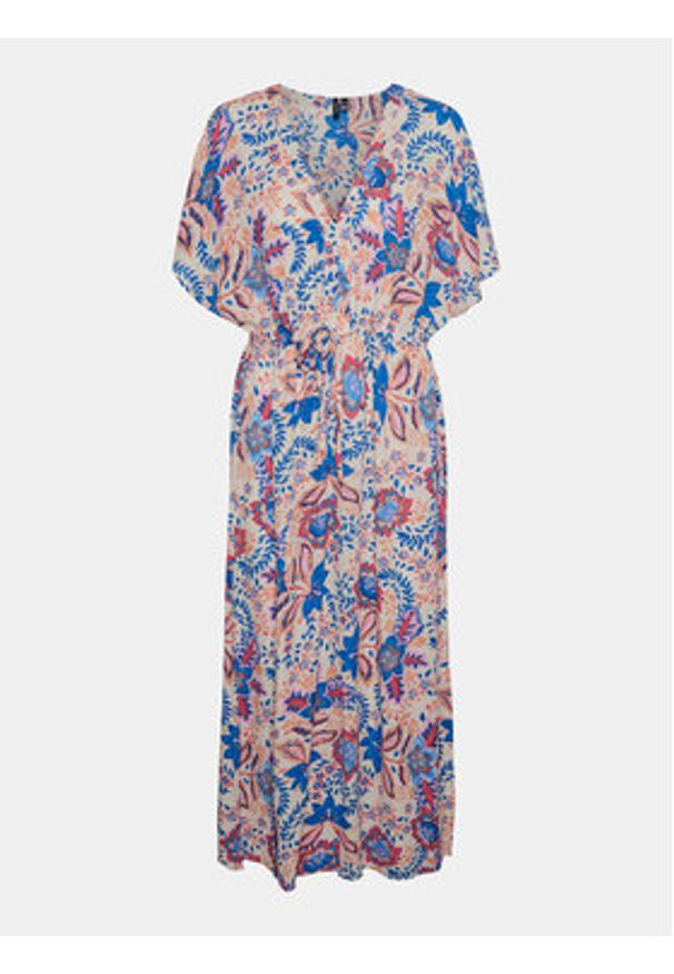 Vero Moda Sukienka letnia Menny 10303701 Kolorowy Loose Fit. Materiał: wiskoza. Wzór: kolorowy. Sezon: lato