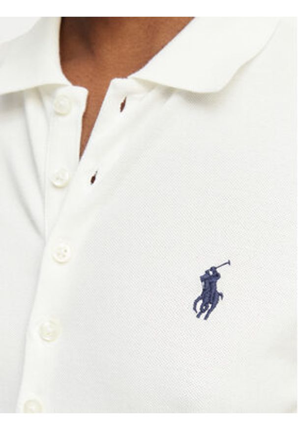 Polo Ralph Lauren Sukienka codzienna 211A12906001 Biały Regular Fit. Okazja: na co dzień. Typ kołnierza: polo. Kolor: biały. Materiał: bawełna. Typ sukienki: proste. Styl: casual