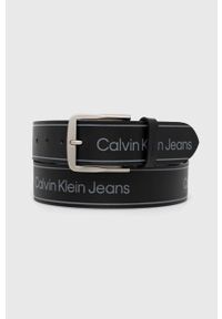 Calvin Klein Jeans pasek skórzany męski kolor czarny. Kolor: czarny #1