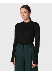 Gina Tricot Sweter Hedvig 18207 Czarny Slim Fit. Kolor: czarny. Materiał: syntetyk #1