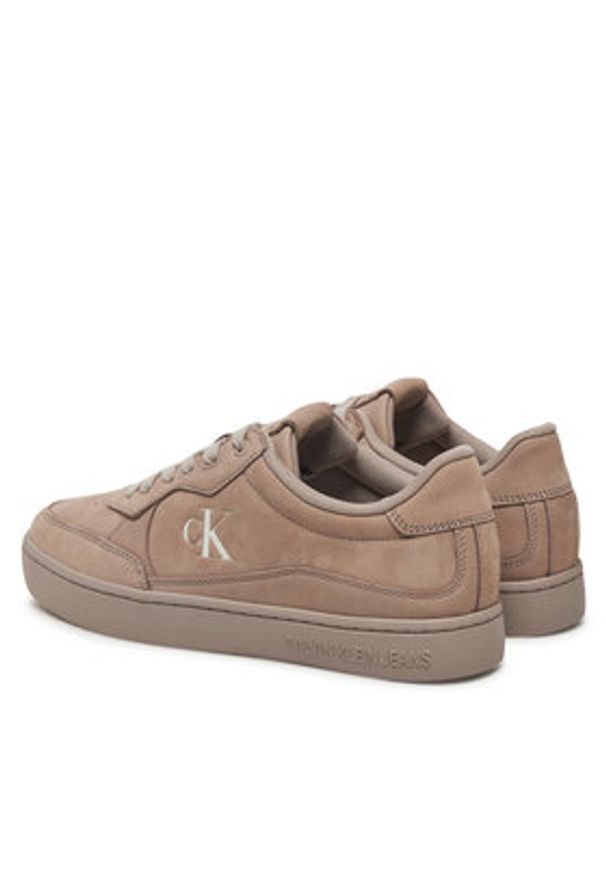 Calvin Klein Jeans Sneakersy YM0YM01256 Beżowy. Kolor: beżowy. Materiał: nubuk, skóra