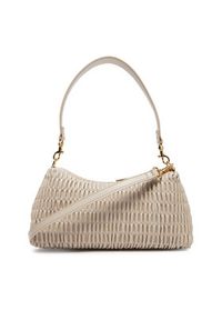Calvin Klein Torebka Ruched Drop Shoulder Bag LV04K3088G Beżowy. Kolor: beżowy. Materiał: skórzane