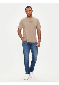 Jack & Jones - Jack&Jones T-Shirt 12251315 Beżowy Regular Fit. Kolor: beżowy. Materiał: bawełna #3