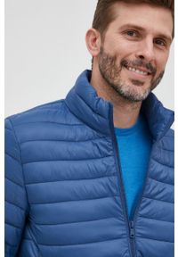United Colors of Benetton kurtka męska przejściowa. Okazja: na co dzień. Kolor: niebieski. Materiał: materiał, włókno. Wzór: gładki. Styl: casual #3