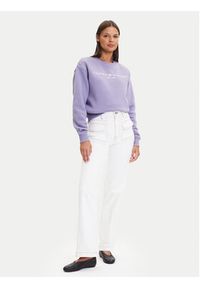 TOMMY HILFIGER - Tommy Hilfiger Bluza WW0WW39791 Fioletowy Relaxed Fit. Kolor: fioletowy. Materiał: syntetyk #5