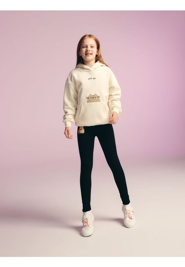 Reserved - Legginsy Pusheen - czarny. Kolor: czarny. Materiał: bawełna