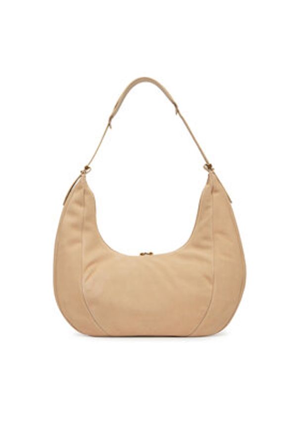 Pinko - PINKO Torebka Slouchy Hobo Big PE 25 PLTT 104295 A29N Beżowy. Kolor: beżowy. Materiał: skórzane, zamszowe