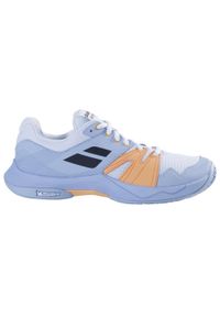 Buty do badmintona damskie Babolat Shadow Team 2. Kolor: pomarańczowy, wielokolorowy, niebieski