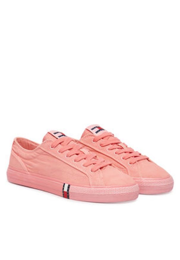Tommy Jeans Tenisówki Archive Vulc Y2K Washed Canvas EN0EN02957 Różowy. Kolor: różowy. Materiał: materiał
