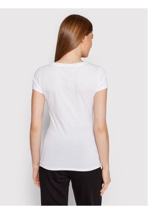 Armani Exchange T-Shirt 8NYT70 YJ16Z 1000 Biały Slim Fit. Kolor: biały. Materiał: bawełna