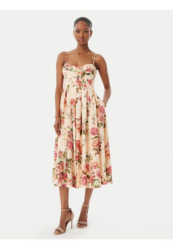 Guess Sukienka koktajlowa W6GKAF W2558 Różowy Regular Fit. Kolor: różowy. Materiał: wiskoza. Styl: wizytowy