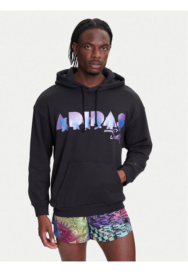Adidas - adidas Bluza Jeremy Scott Pride JW1615 Czarny Oversize. Kolor: czarny. Materiał: bawełna