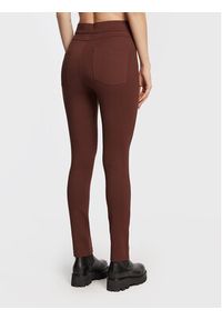 Marella Spodnie materiałowe Nitrite 37860229 Brązowy Slim Fit. Kolor: brązowy. Materiał: materiał, wiskoza #3
